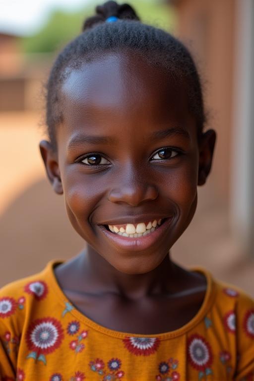 Ritratto di una bambina africana sorridente